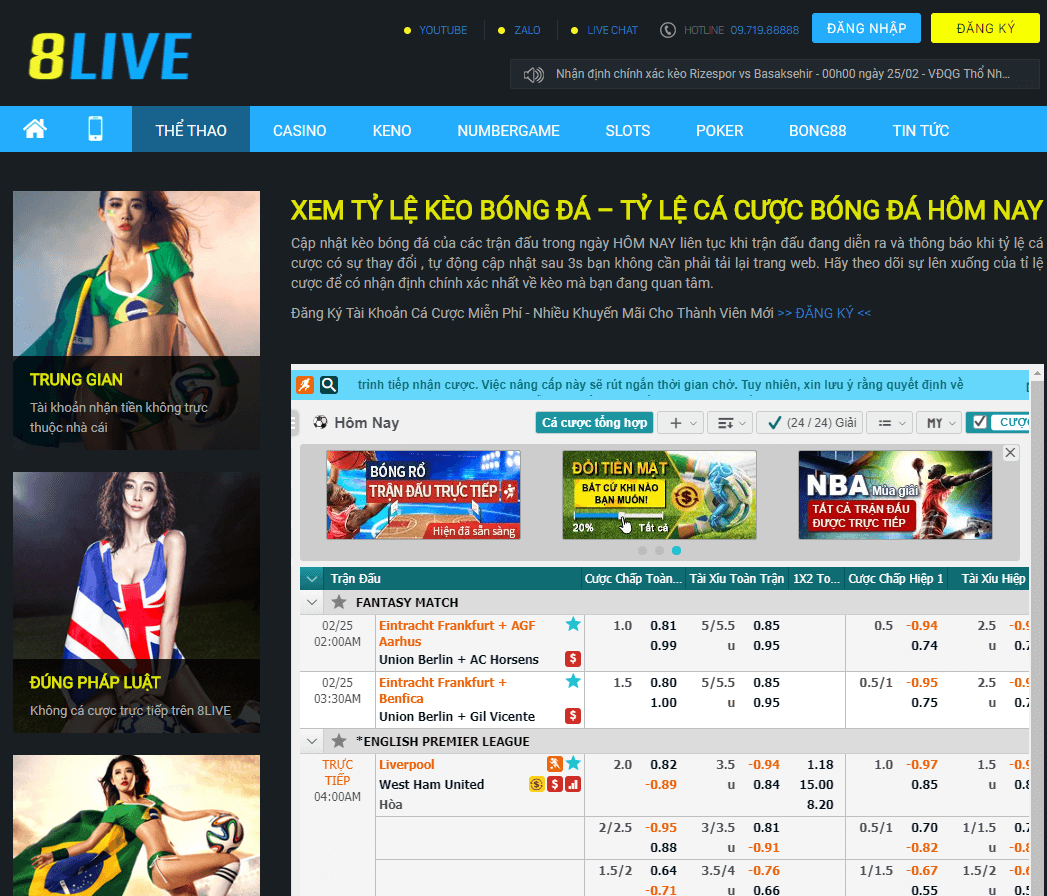 8live có những loại hình dịch vụ nào?