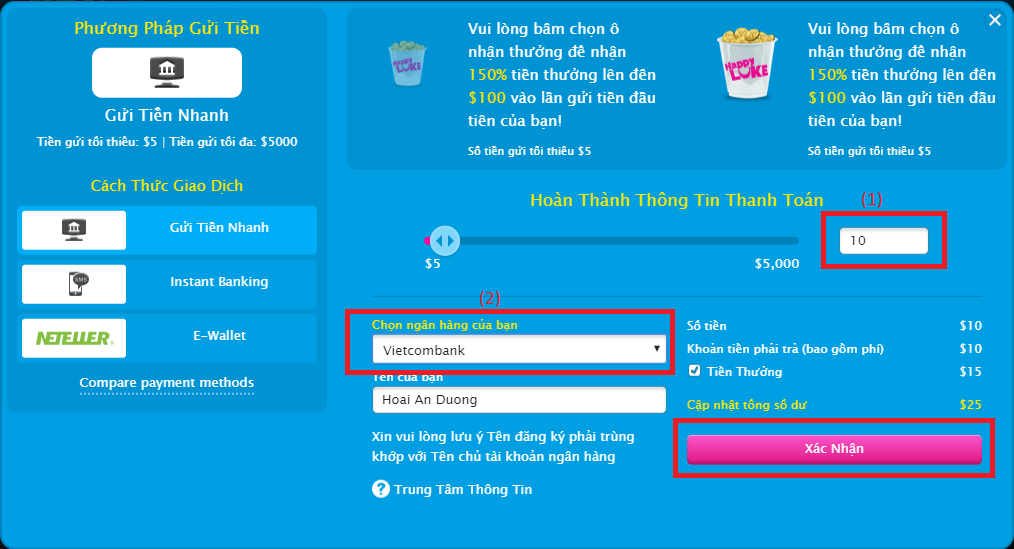 Chương trình khuyến mãi trên Happyluke