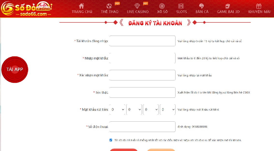 Chương trình khuyến mãi trên Sodo66