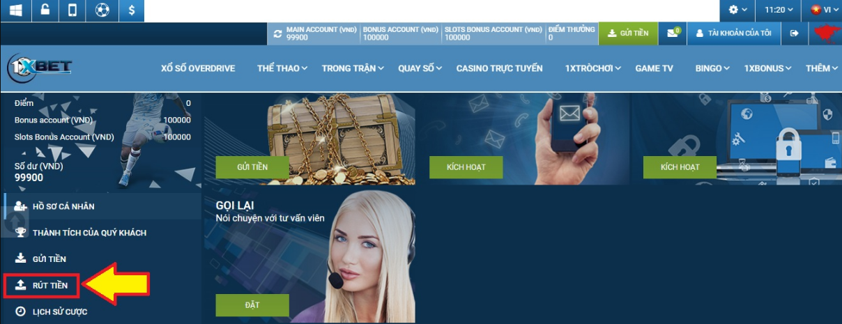 Đăng ký tài khoản 1XBET bằng Email