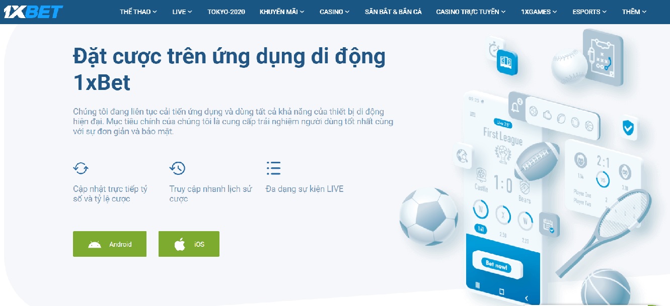 Dịch vụ của nhà cái 1XBET
