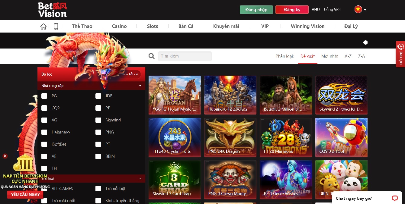 Giao diện và trải nghiệm của BetVision