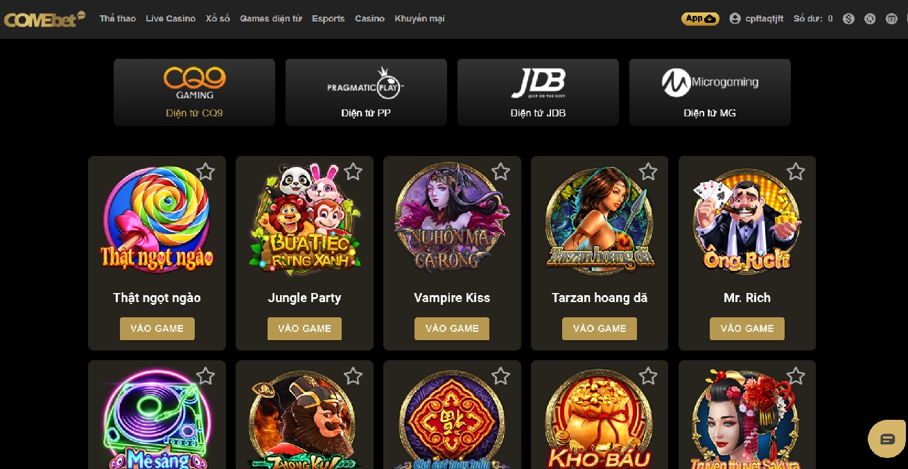 Giao diện và trải nghiệm của Comebet