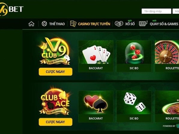 Giao diện và trải nghiệm của  v9bet