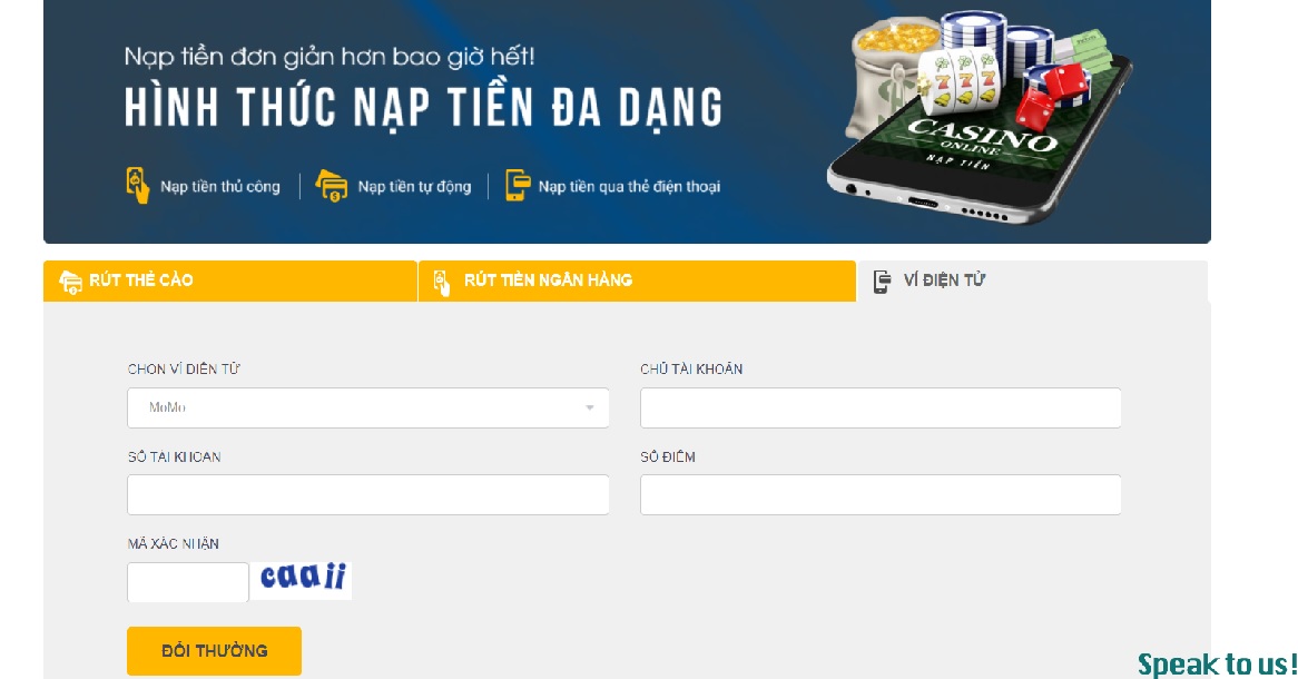 Hướng dẫn nạp tiền vào tài khoản Ibet168