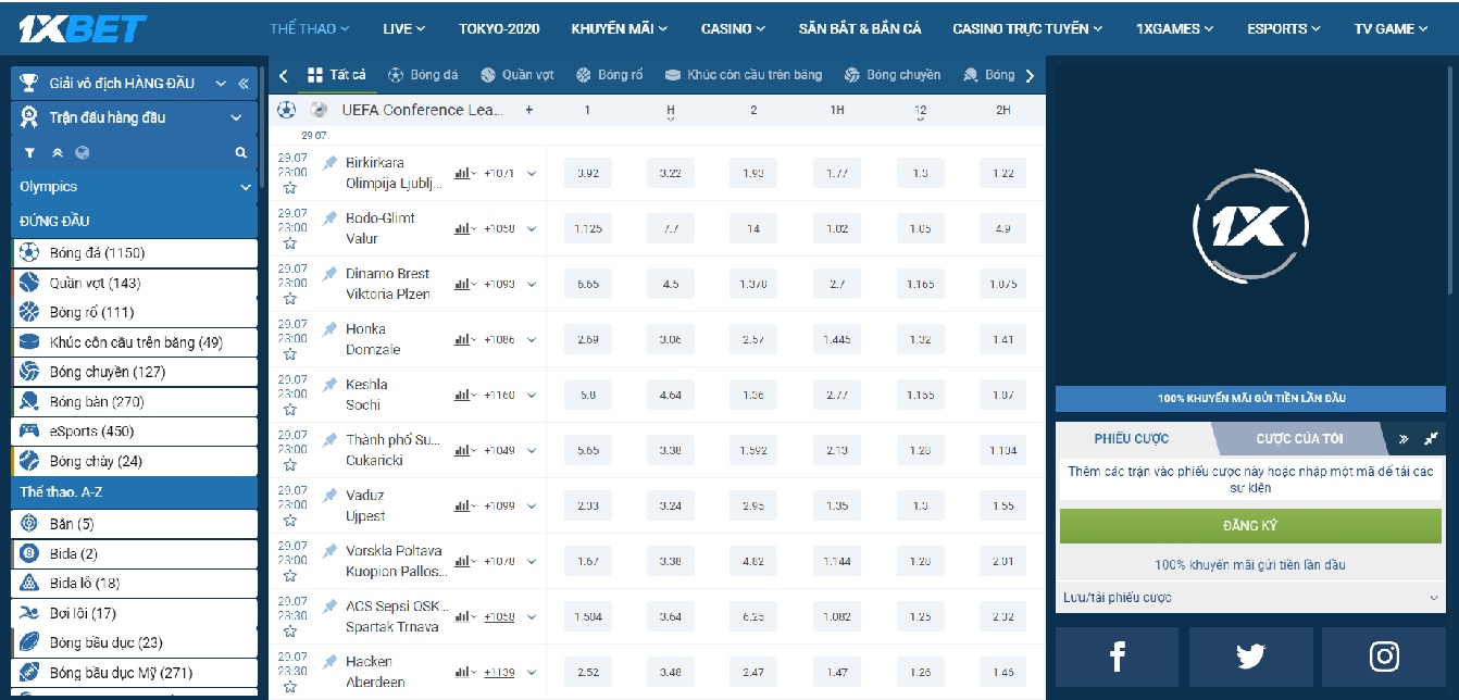 Link truy cập nhà cái 1XBET không bị chặn