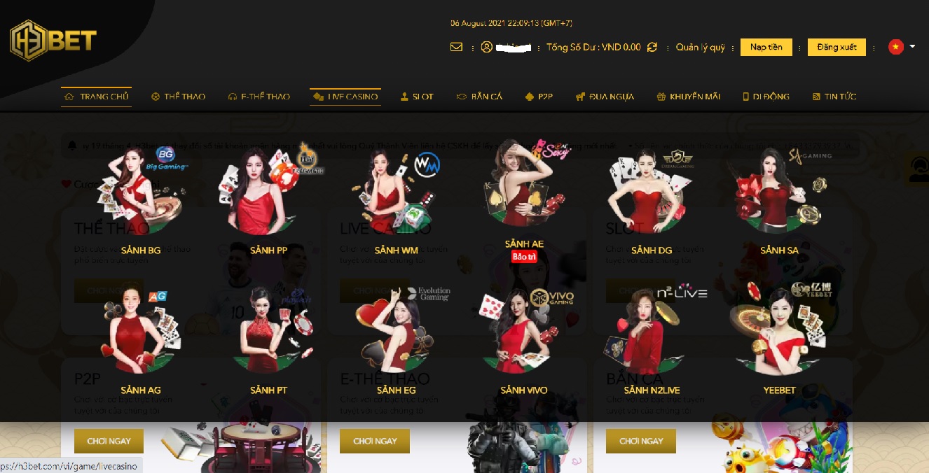 Link truy cập nhà cái H3bet không bị chặn