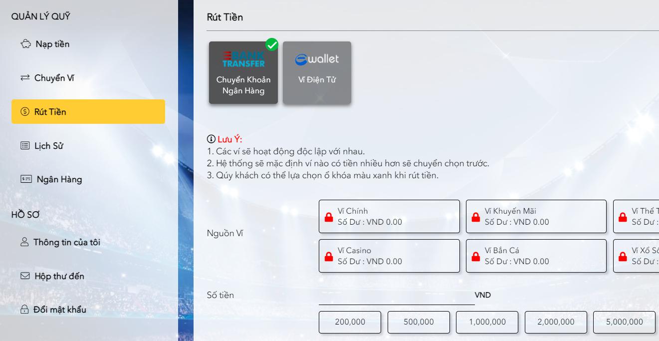 Nạp tiền vào H3bet qua ngân hàng (chuyển khoản nhanh)