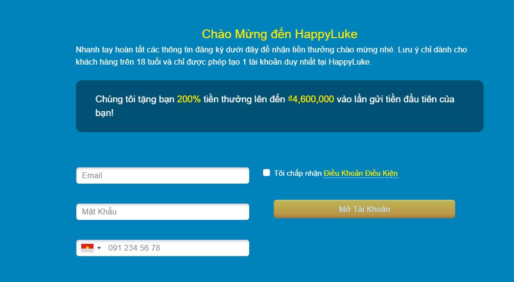 Ứng dụng của nhà cái Happyluke