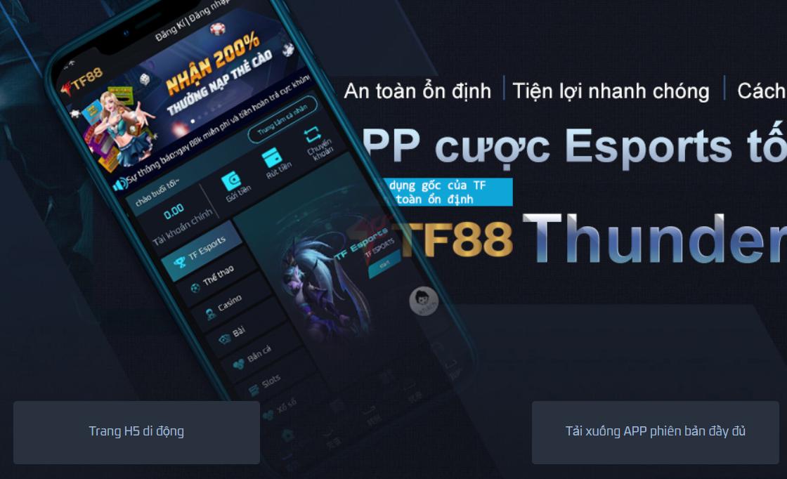 Ứng dụng của nhà cái TF88